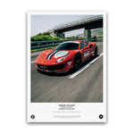 SIX2SIX Europe Tour Ferrari 488 Pista Poster